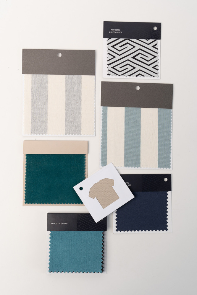 Samples of furnishing fabrics